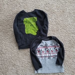 Size 2t boys long sleeve top and sweatshirt